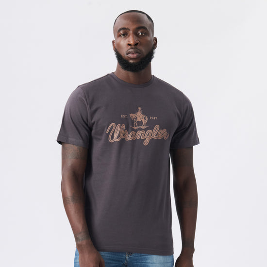 Post SS Tee in Faded Black