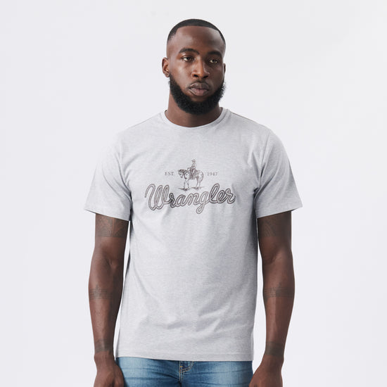Post SS Tee in Light Grey Heather