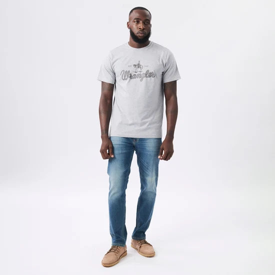 Post SS Tee in Light Grey Heather