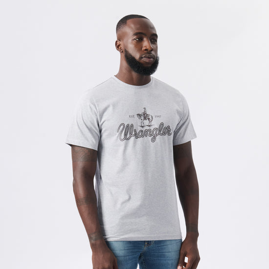 Post SS Tee in Light Grey Heather
