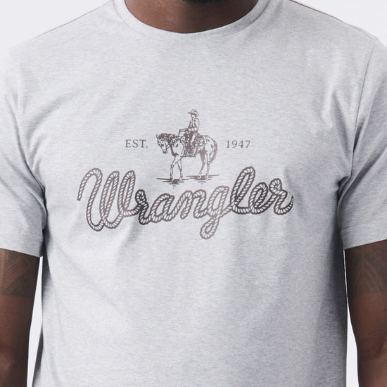 Post SS Tee in Light Grey Heather