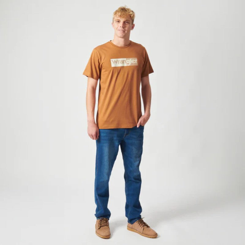 Spilt Logo SS Tee in Root Beer