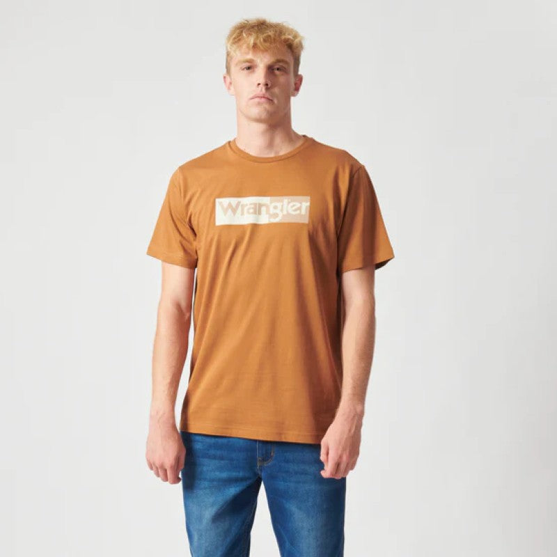 Spilt Logo SS Tee in Root Beer
