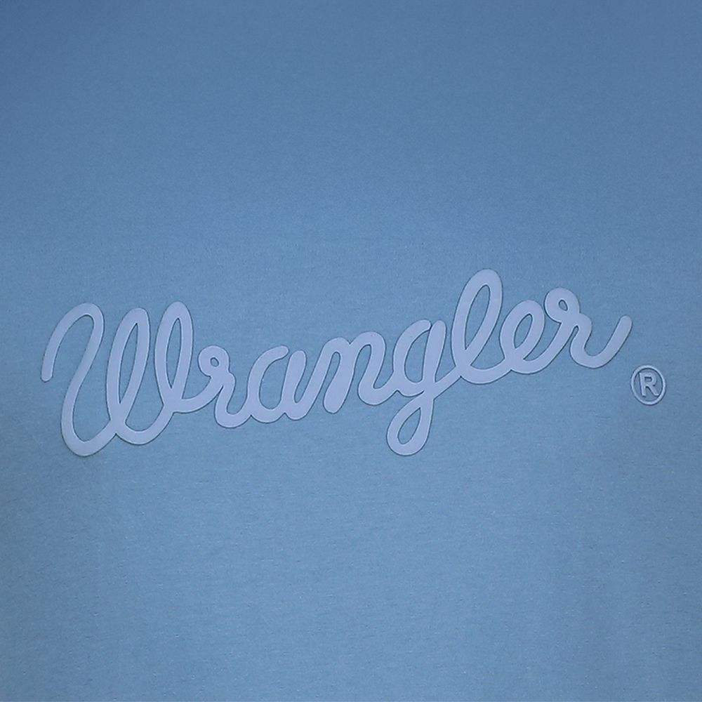 Textured Classic Logo SS Tee in Blue Direct