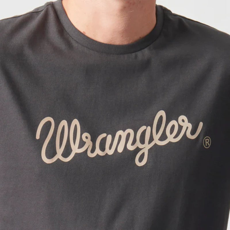 Textured Classic SS Tee in Faded Black