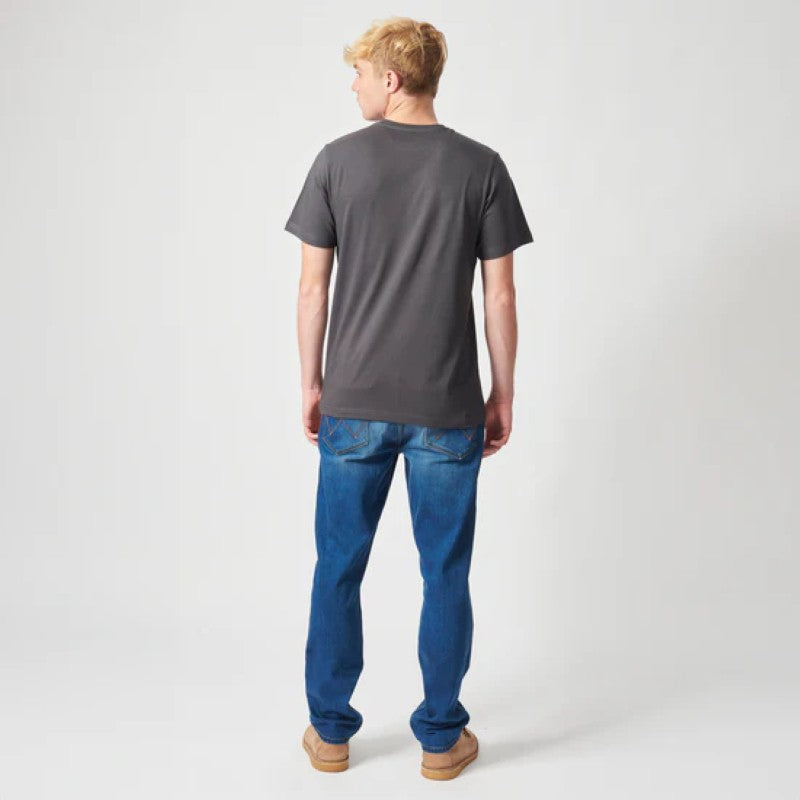 Textured Classic SS Tee in Faded Black