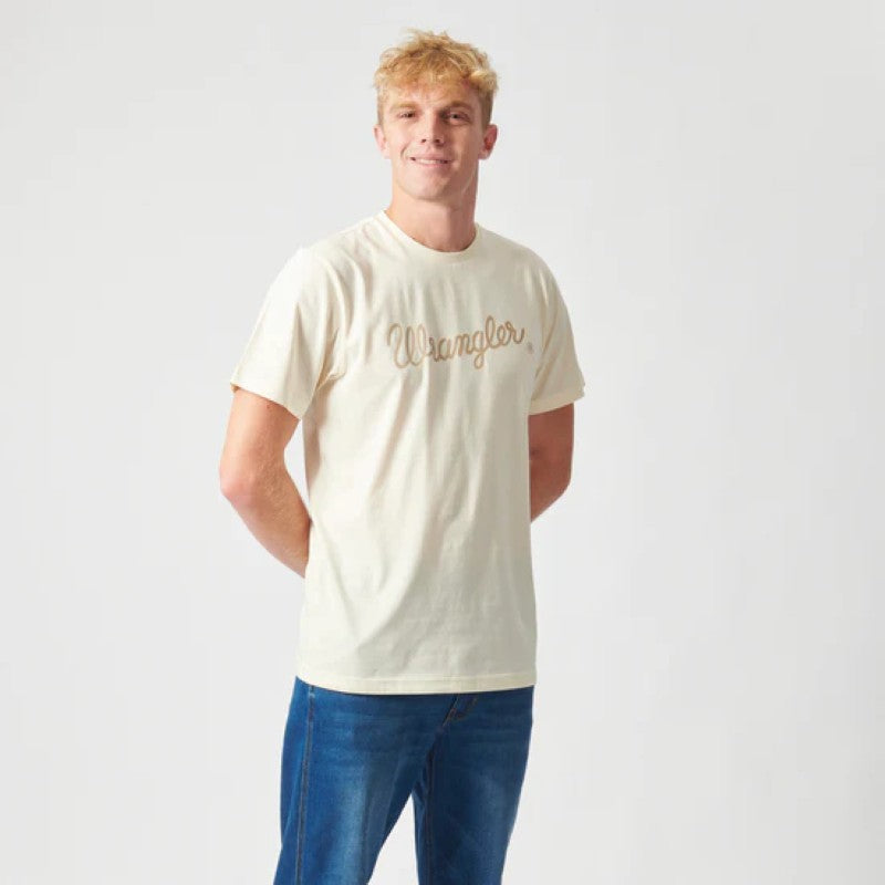 Textured Classic SS Tee in Vintage White