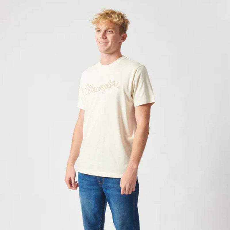 Textured Classic SS Tee in Vintage White