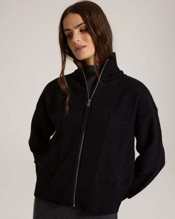 Ember Pure Wool Knit Jacket in Black
