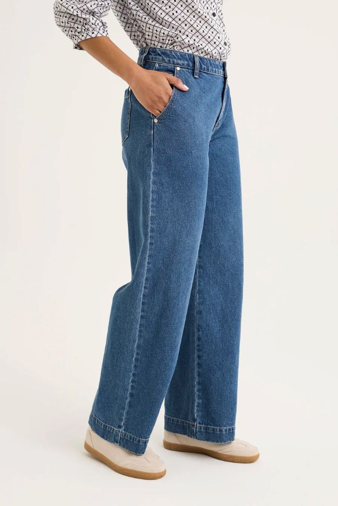 Envy Wide Leg Jean in Mid Wash