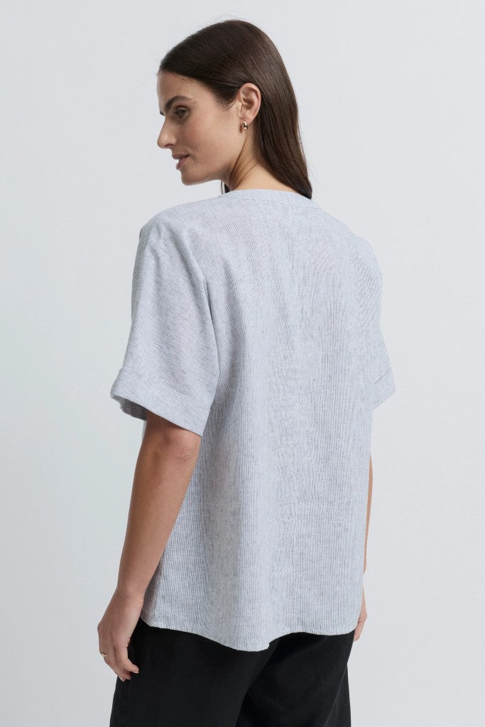 Myth Blouse in White / Black