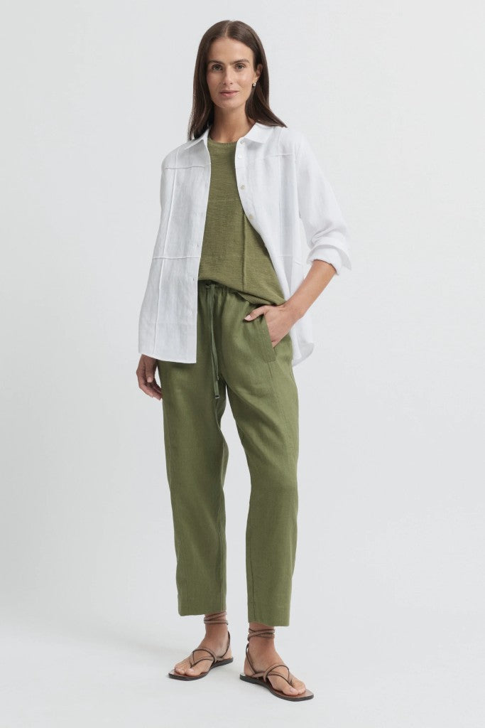 Tirari Slim Pant in Moss