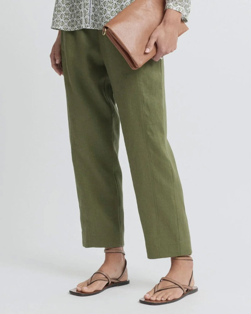 Tirari Slim Pant in Moss