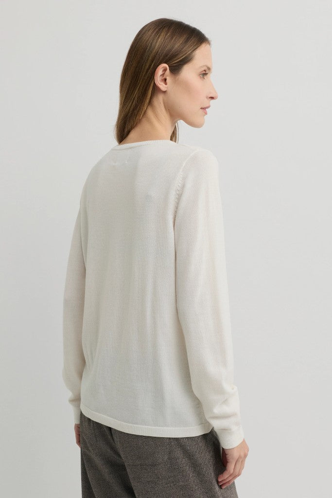 Villa Merino Wool Knit in Ecru