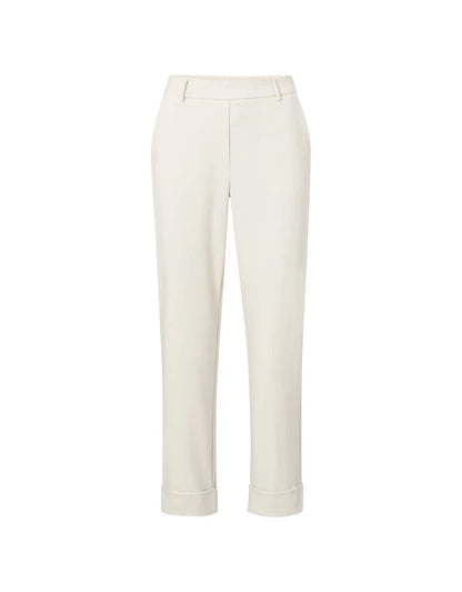 Elastic Waist Trousers in Chalk White