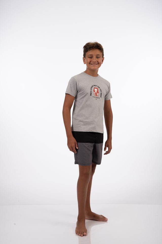 Kids South Africa Brave SS Tee in Light Grey Heather