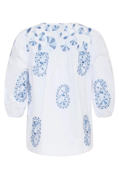 Paisley Embroidered Cotton Top