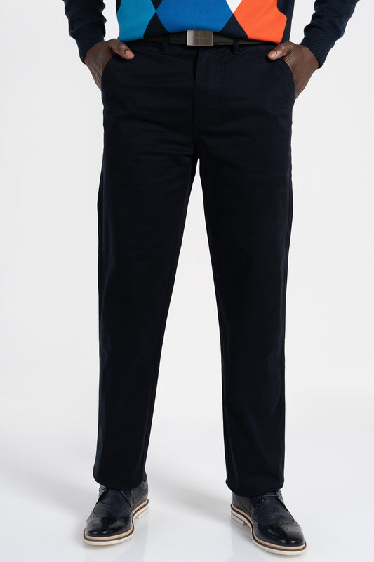 Abel Classic Fit Chino's in Navy