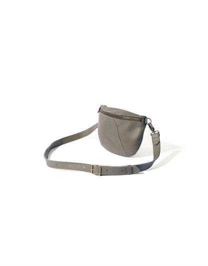 Ruby Classic Adjustable Leather Moonbag Crossbody in Khaki Green