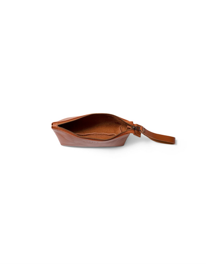 Asher Leather Wristlet in Cider Tan