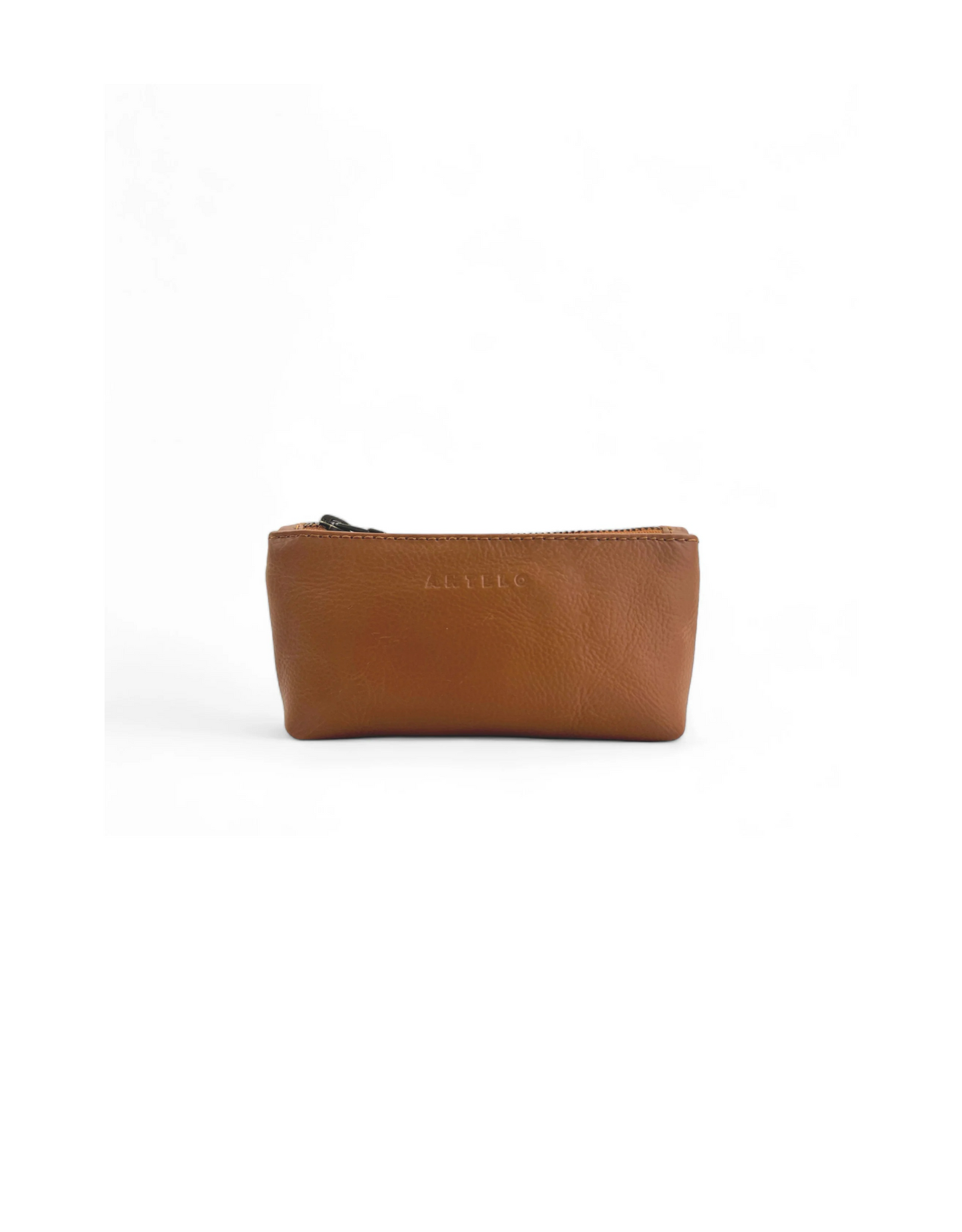 Asher Leather Wristlet in Cider Tan