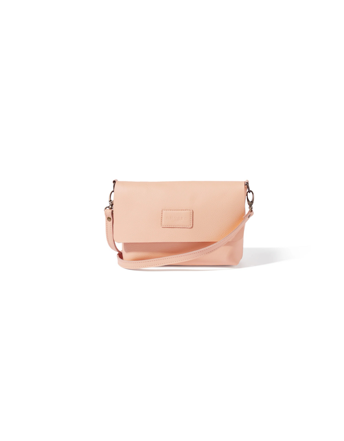 Jeanie Leather Crossbody in Peach Haze