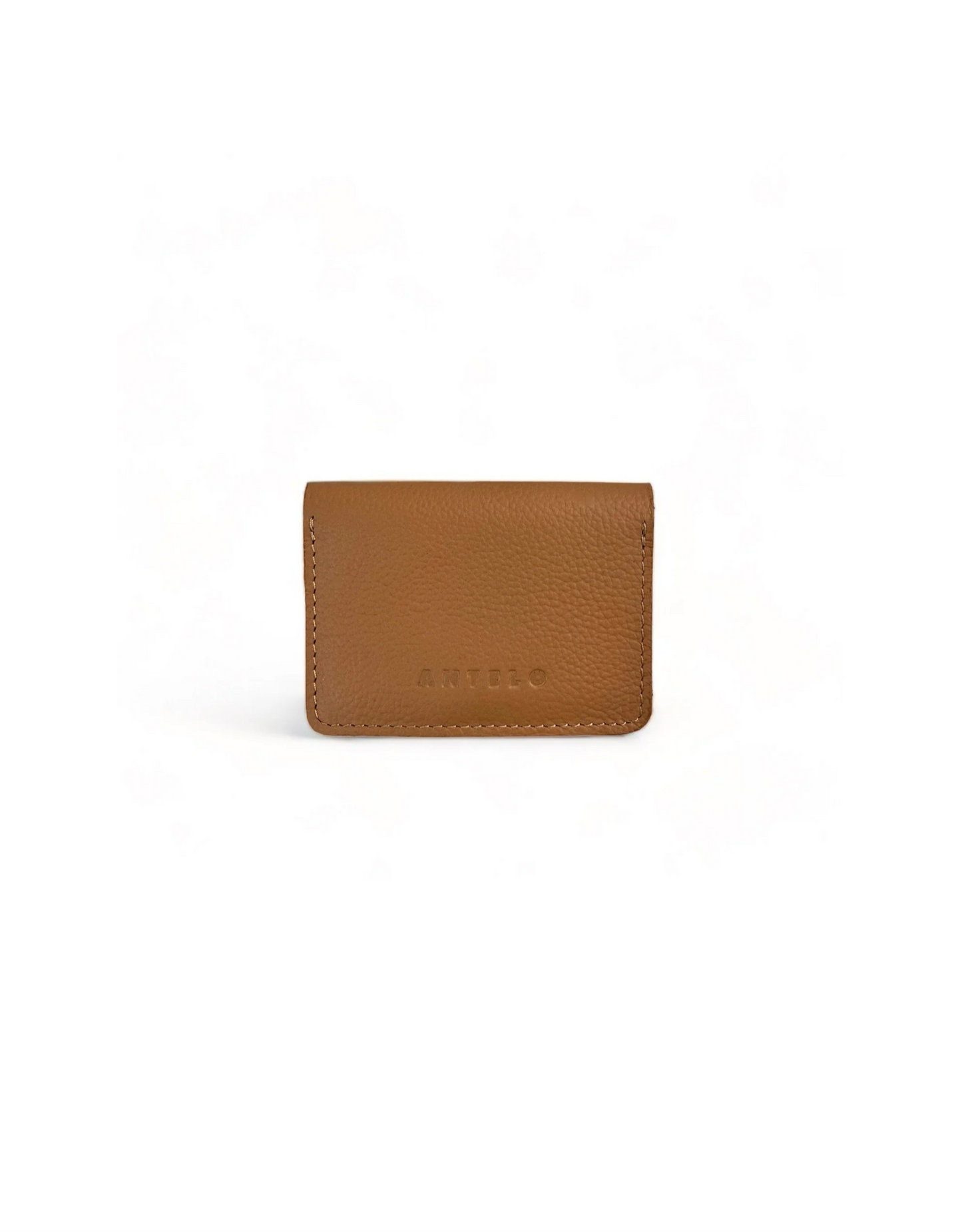 Ozzie Leather Card Wallet in Pebble Iced Coffee