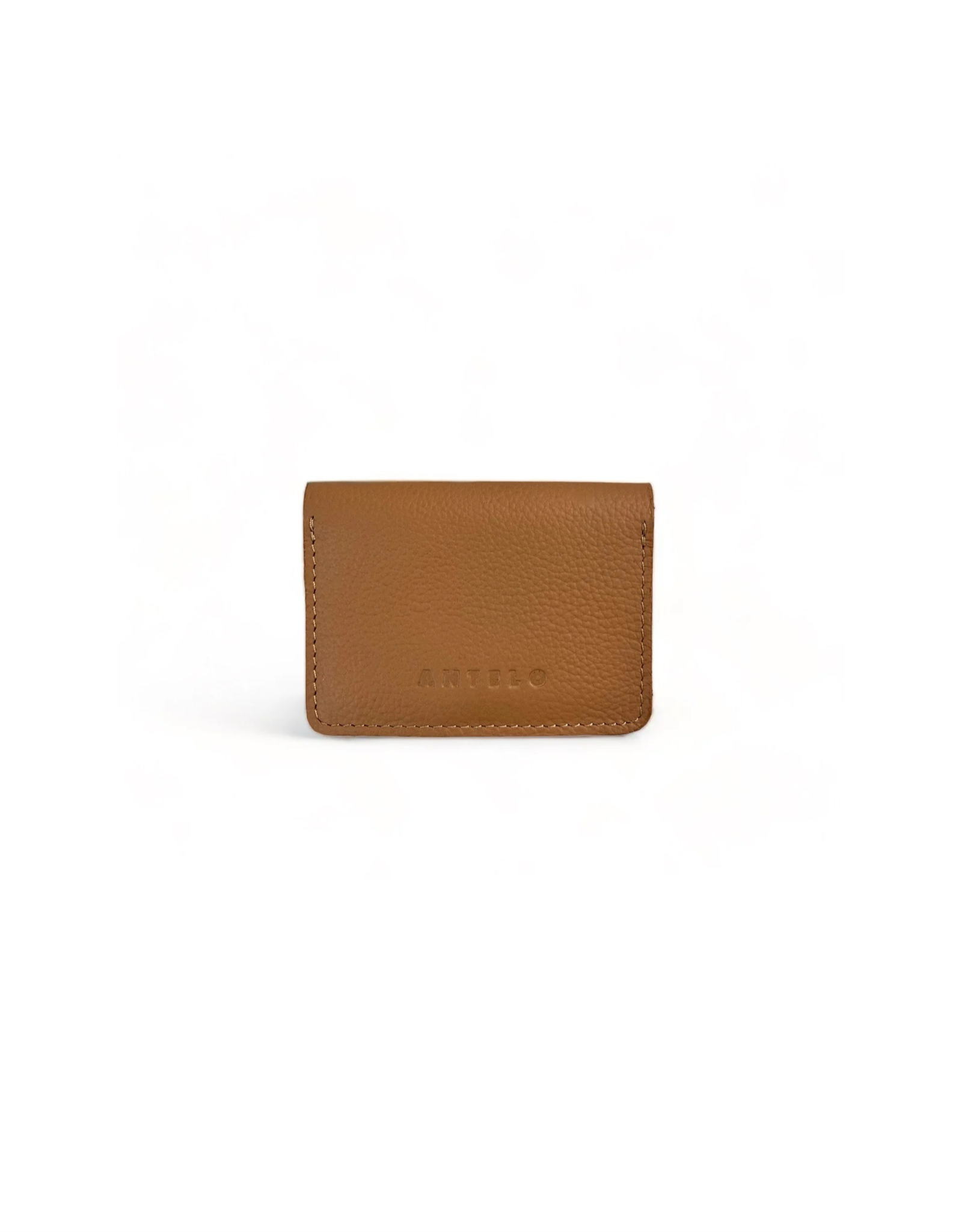 Ozzie Leather Card Wallet in Pebble Iced Coffee