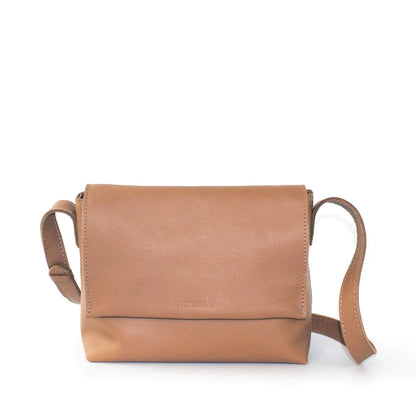 Astrid Prism Pebble Leather Crossbody in Iced Coffee