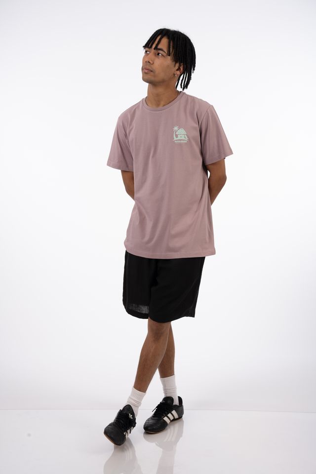 Beach Shack Tee in Purple Chalk