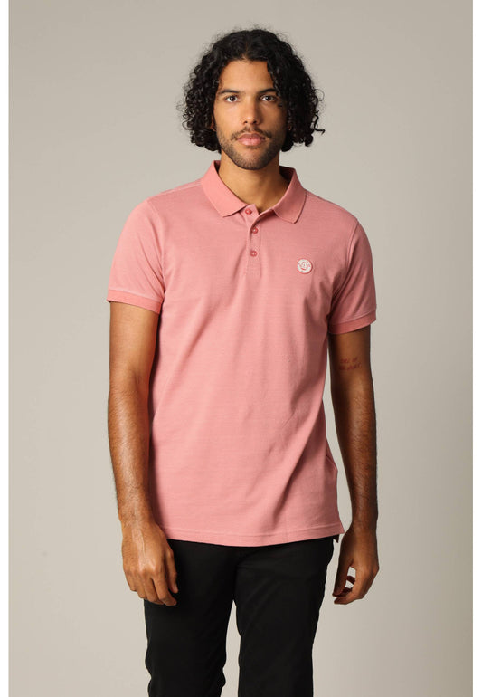 Baky Jacquard Polo in Dust Pink