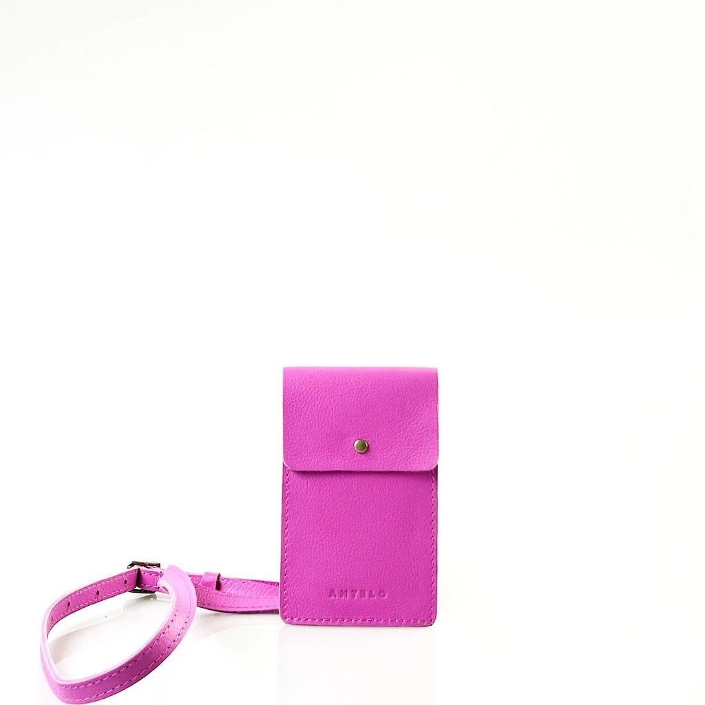 Benji Minimalist Purple Orchid Leather Phone Bag