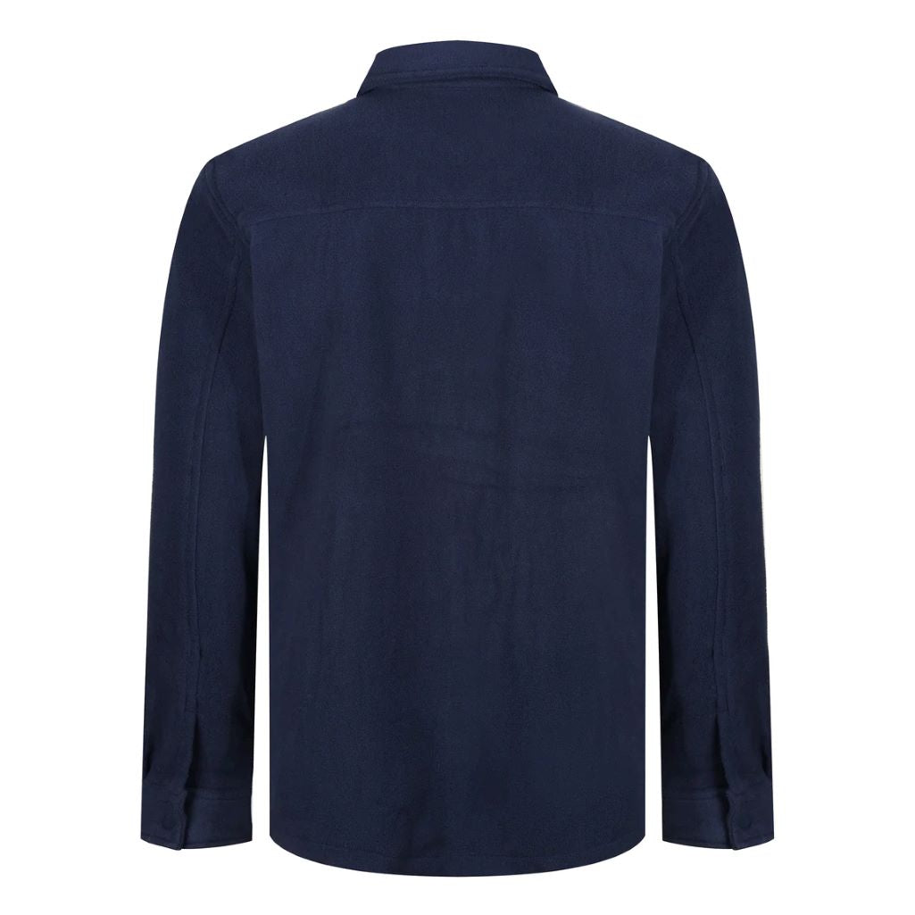 Bogart Micro Fleece Over Shirt in Dark Navy