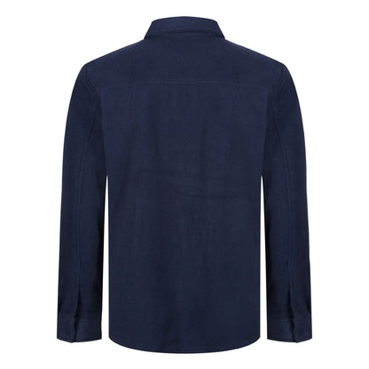 Bogart Micro Fleece Over Shirt in Dark Navy