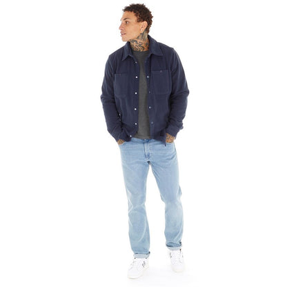 Bogart Micro Fleece Over Shirt in Dark Navy