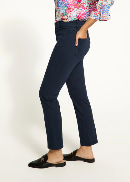 Christina Straight Leg Euro Twill Denim in Navy