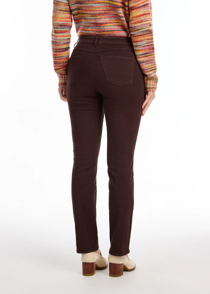 Christina Straight Leg Jean in Rich Brown