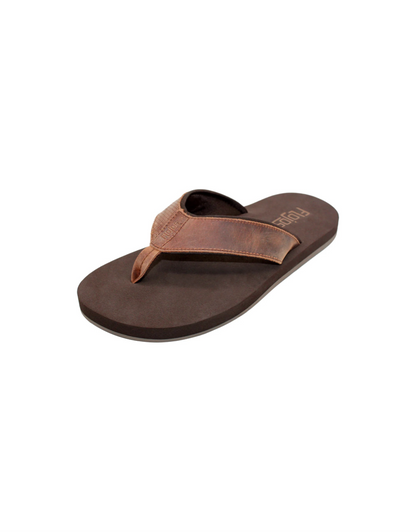 Cole Leather Strap Sandal in Brown