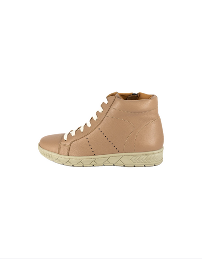 Dakarai Leather Sneaker in Cayak Timber