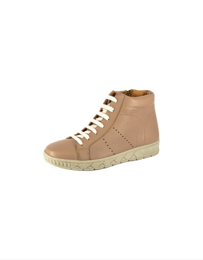 Dakarai Leather Sneaker in Cayak Timber