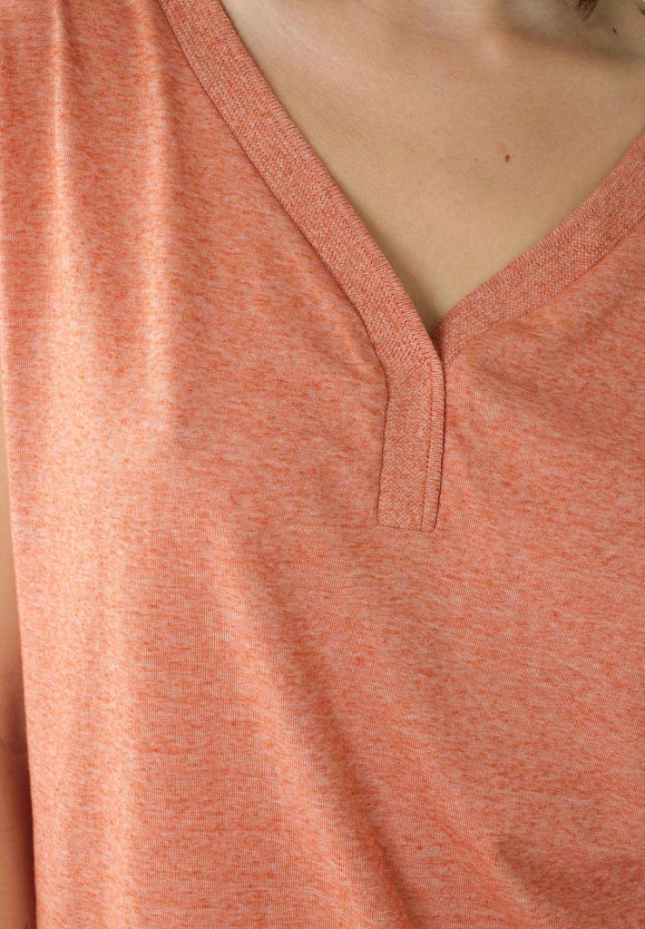 Mirka Cap Sleeve T-Shirt in Terracotta