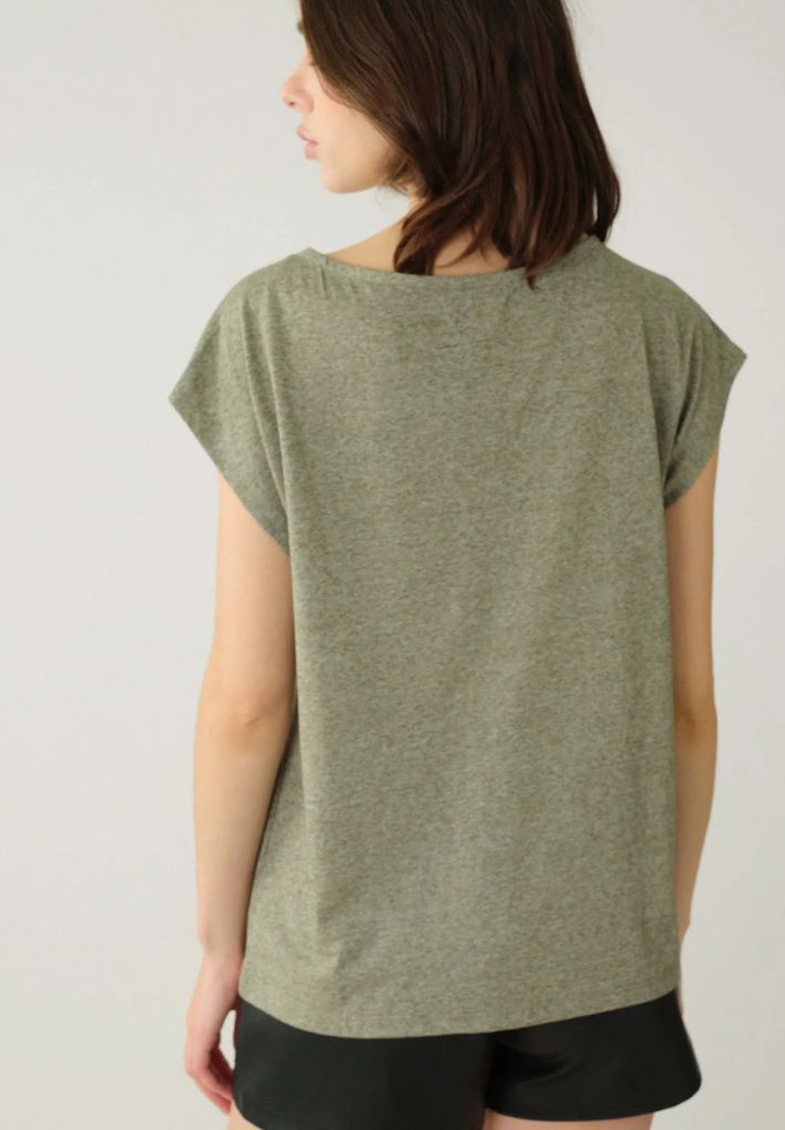 Mirka Cap Sleeve T-Shirt in Tilleul