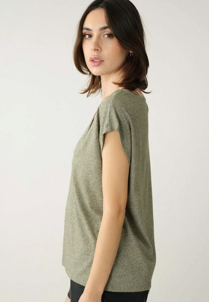 Mirka Cap Sleeve T-Shirt in Tilleul