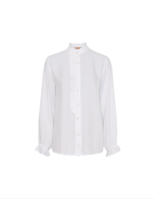 Ellen Frill Shirt in White