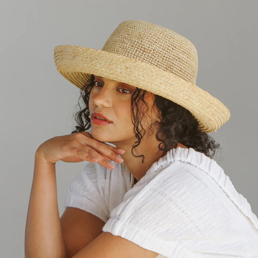 Raffia Breton Hat in Natural