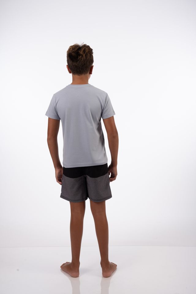 Kids Surfari SS Tee in Frost Grey