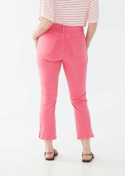 Olivia Euro Twill Boot Crop Jeans in Flamingo Pink