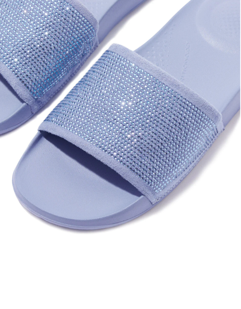 iQushion Embellished Slides in Wild Lavender