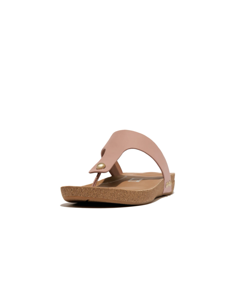 iQushion Leather Sandals in Beige Buff