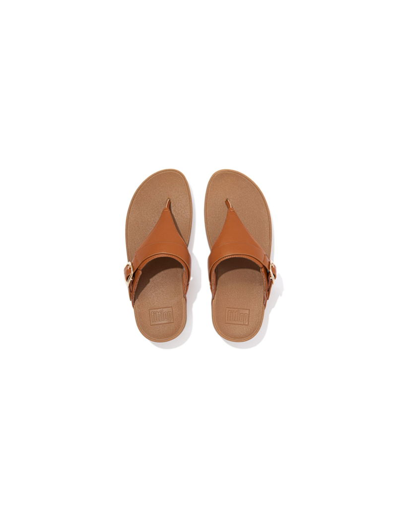 Lulu Leather Adjustable Sandal in Light Tan